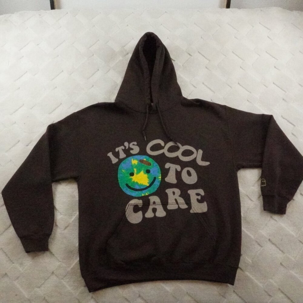 Lonely Ghost It’s 2021 It’s Cool To Care Pullover Hoodie Oversized Large
